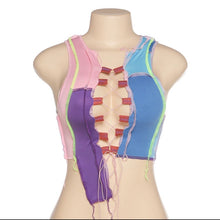 Load image into Gallery viewer, Color Block Crop Top
